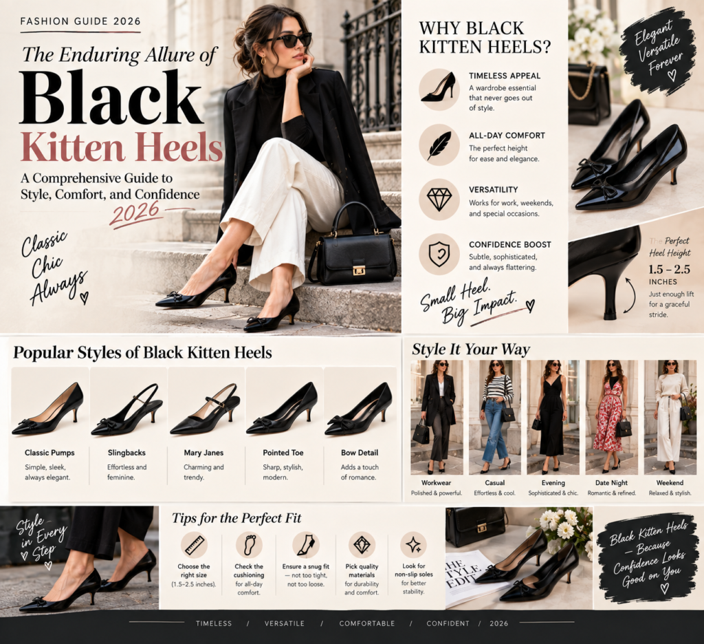 black kitten heels